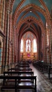 interior of the basilica largest in americas quito ecuador